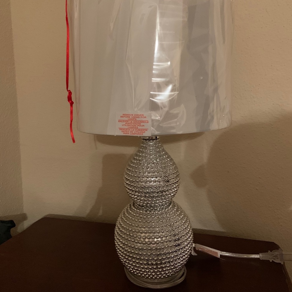 Beautiful silver table lamp